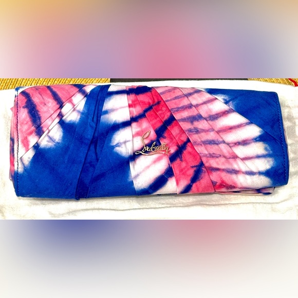 Christian Louboutin BouBou Bazin Clutch / tie dye - Picture 4 of 12